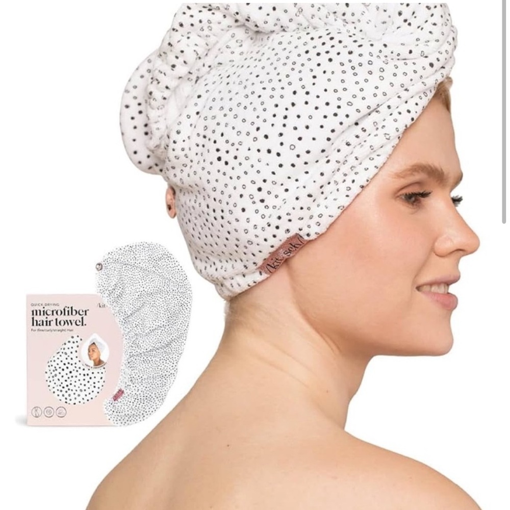 Kitsch Quick Drying Hair Towel Microโ Dot
